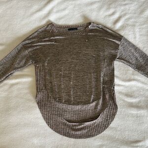 Zara Taupe Crew Neck Sweater